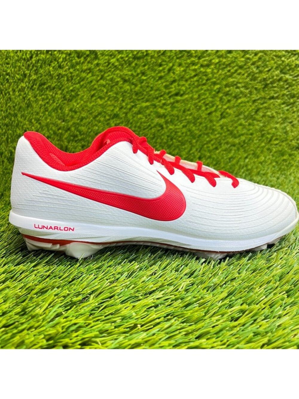 Nike Lunar Hyperdiamond 3‎ Pro Womens Size 7 White Red Running Softball Cleats